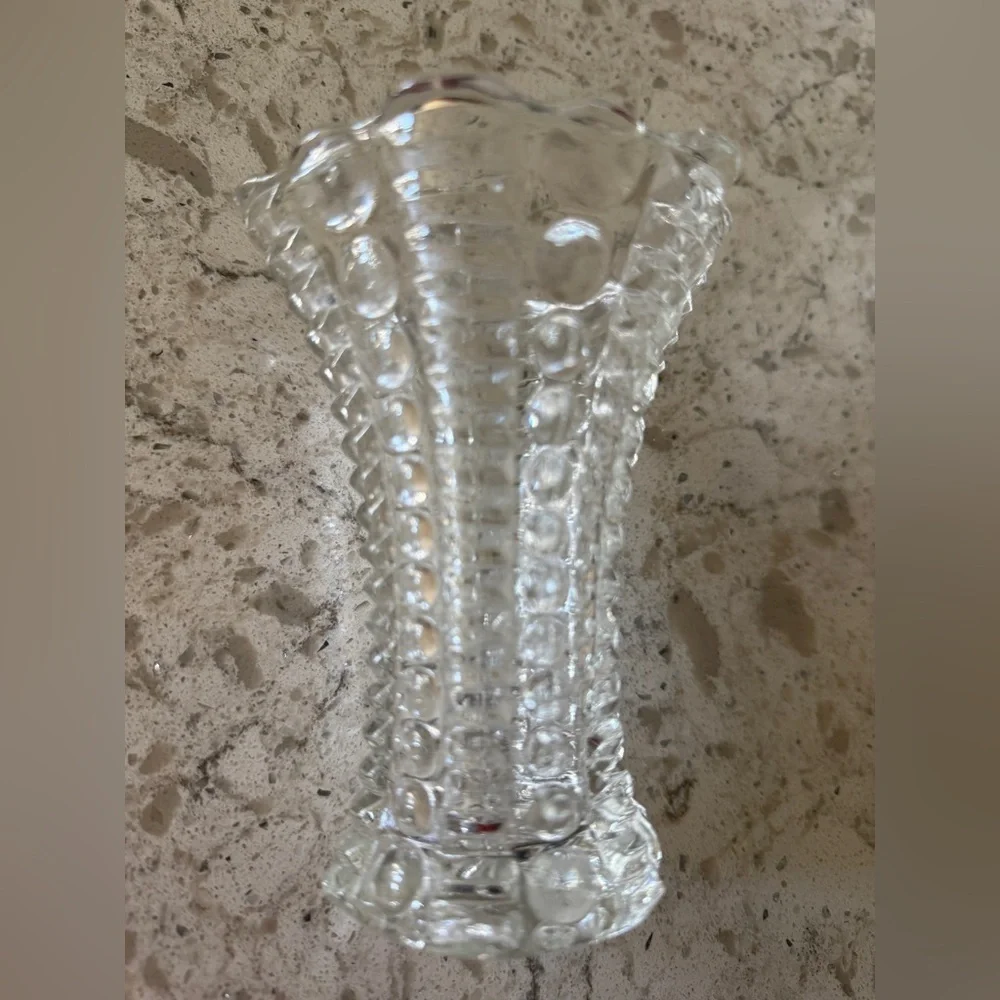 Vintage 1950’s~Small~Clear~Anchor Hocking~Indiana Glass~ Mayflower~Vase~G21